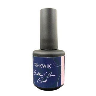 SoKwik Builder Rubber Base Gel Cotton Candy - Gel de Baza Flexibil pentru Manichiura (15ml)