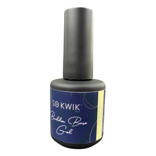 SoKwik Builder Rubber Base Gel Lemon Drop - Gel de Baza Flexibil pentru Manichiura (15ml)