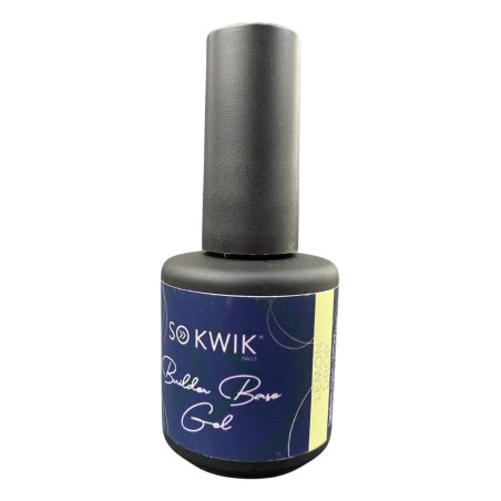 SoKwik Builder Rubber Base Gel Lemon Drop - Gel de Baza Flexibil pentru Manichiura (15ml)