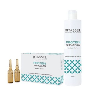 Tassel - Tratament impotriva caderii parului Fiole(12x10ml) + Sampon (400ml) cu Keratina si Aloe Vera (3550)