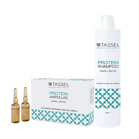 Tassel - Tratament impotriva caderii parului Fiole(12x10ml) + Sampon (400ml) cu Keratina si Aloe Vera (3550)