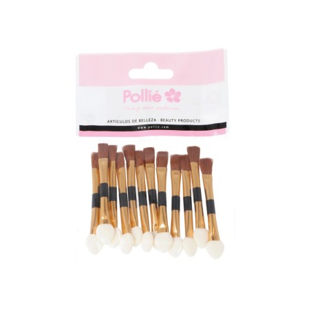 Set 12 pensule duble pentru fard ochi – burete si par sintetic