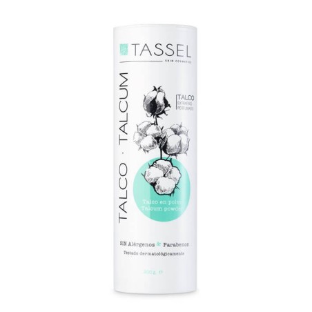 Pudra de talc Tassel – extrafina, parfumata, calmanta