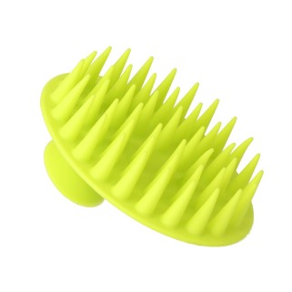 Perie verde masaj scalp din silicon – stimuleaza cresterea parului