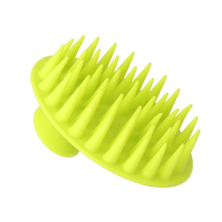 Perie verde masaj scalp din silicon – stimuleaza cresterea parului