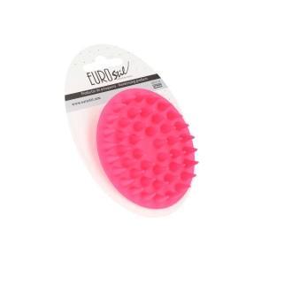 Perie masaj scalp roz din silicon – stimuleaza cresterea parului