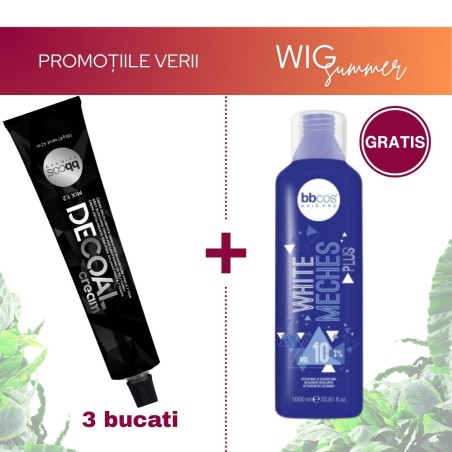 Pachet Promotional - 3 bucati BBCOS DeCoal Crema Decoloranta (120g)