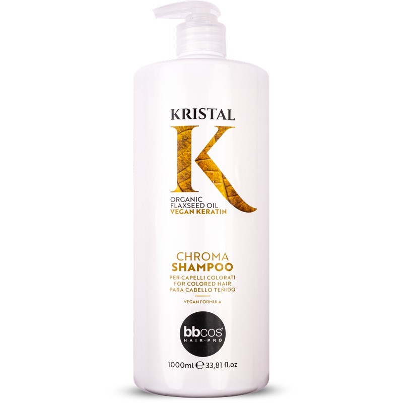 BBCOS KRISTAL CHROMA Sampon pentru Par Vopsit cu Keratina si Ulei de Struguri (1000ml)