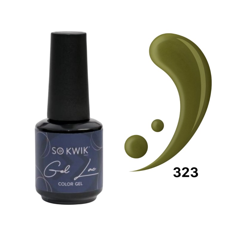 SoKwik Oja Semipermanenta Blue&Green Collection 323 - Verde Masliniu (15 ml) TPO Free si Hema Free