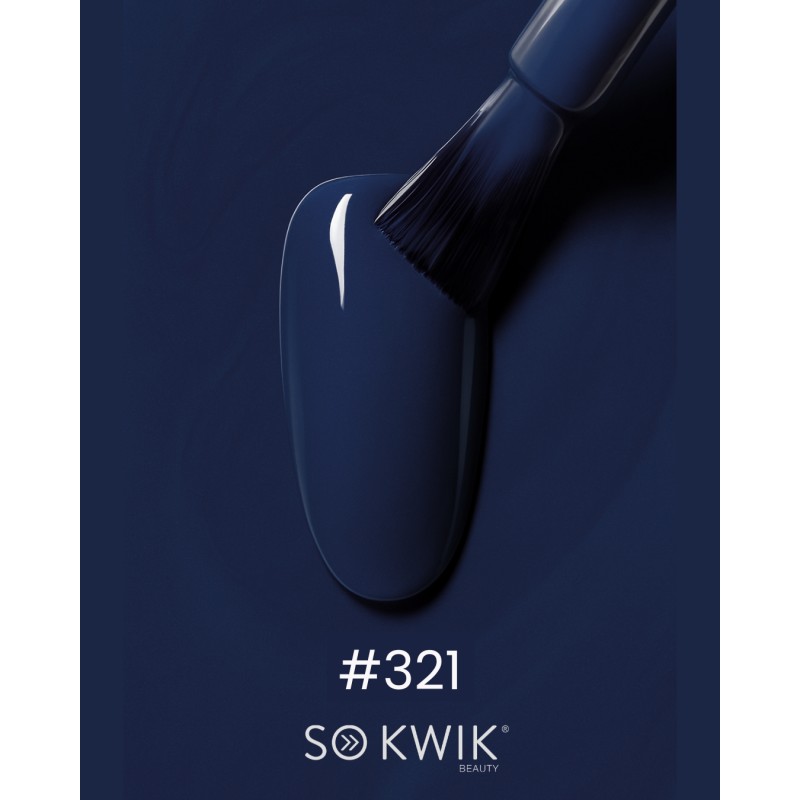 SoKwik Oja Semipermanenta Blue&Green Collection 321 – Midnight Blue (15ml) TPO Free si HEMA Free