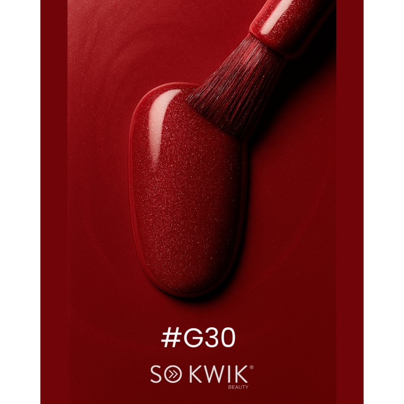 SoKwik Oja Semipermanenta Glitter Collection G30 – Rosu Gliterat (15ml) TPO Free si HEMA Free SoKwik Oja Semipermanenta Glitter Collection G30 – Rosu Gliterat (15ml) TPO Free si HEMA Free