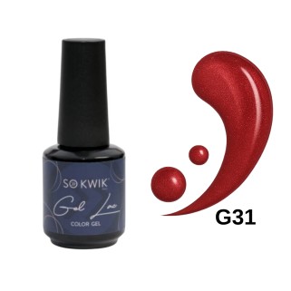 SoKwik Oja Semipermanenta G31 Rosu Glam cu Reflexii