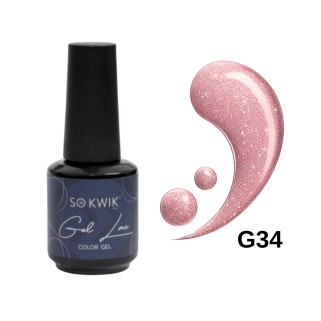 SoKwik Gel Lac G34 roz nisipiu sidefat