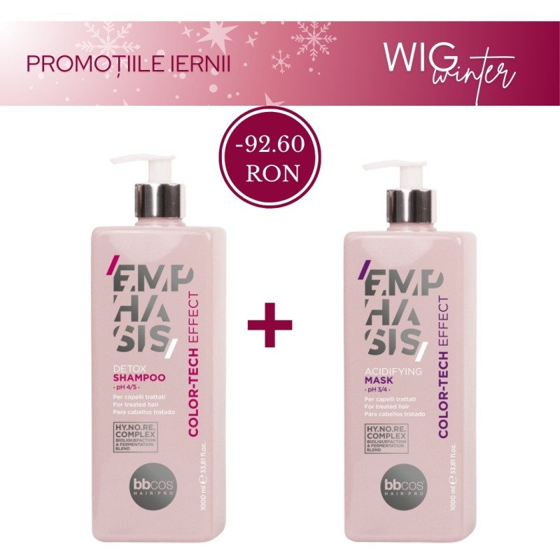 Pachet Promo BBCOS Emphasis COLOR TECH Shampoo + Mask (2x1000ml)