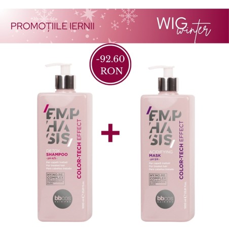 Pachet Promo BBCOS Emphasis COLOR TECH Shampoo + Mask (2x1000ml)