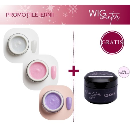 Pachet Promo 3x SoKwik Builder Gel Oh Baby (50ml) + GRATIS Jelly Gel Milky White Rose (50ml)