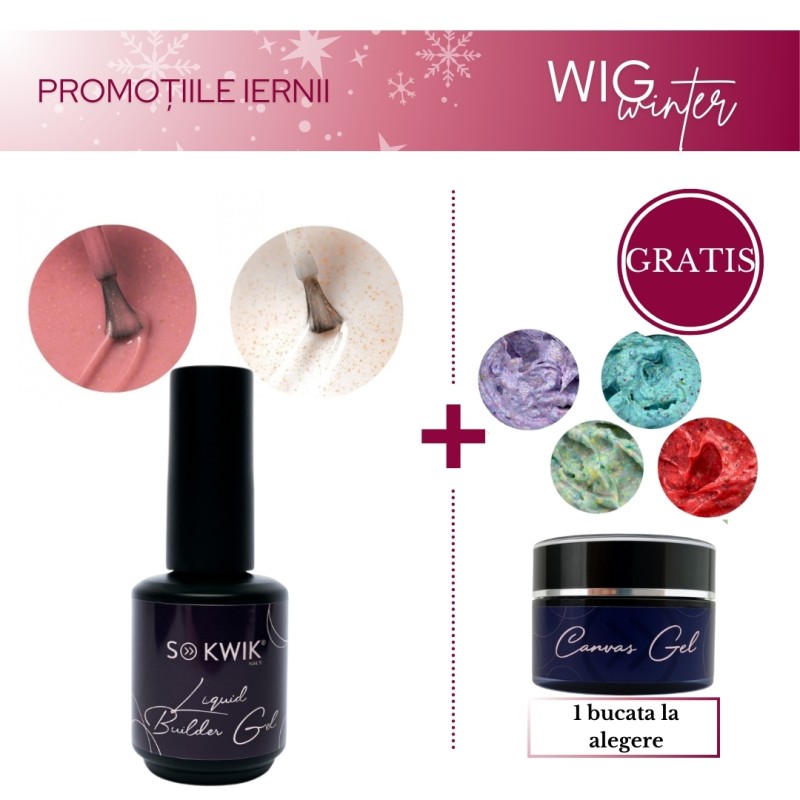 Pachet Promo Sunrise + Sunset Liquid Builder Gel (15ml) + GRATIS Canvas Gel la alegere (8g)