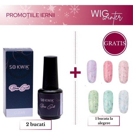 Pachet Promo: 2x SoKwik Base Gel Renewed (15ml) + GRATIS Builder Base Gel Stone Style