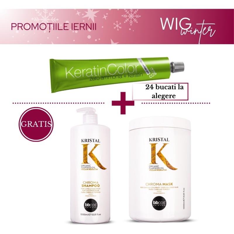 Pachet Promo 24 Vopsele Keratin Color + Sampon si Masca Chroma Cadou Pachet Promo 24 Vopsele Keratin Color + Sampon si Masca Chroma Cadou
