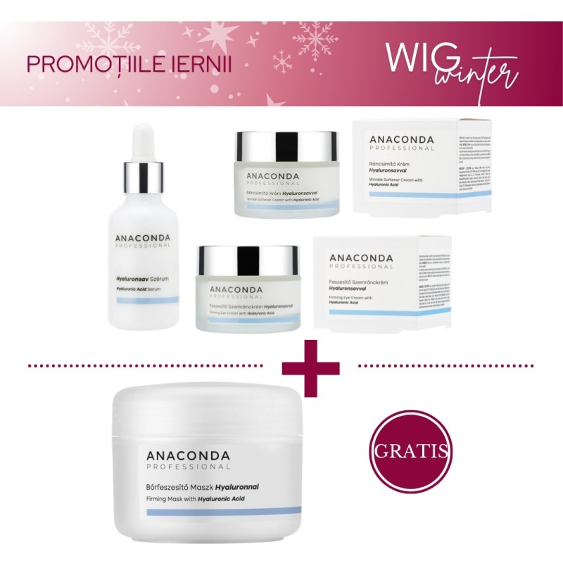 Pachet Promo Anaconda Professional Hyaluronic – 3 produse la pret profi + 1 cadou