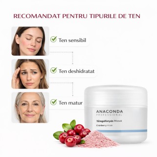masca pudra peel off cu merisoare anaconda professional peptide