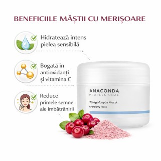 masca pudra peel off cu merisoare anaconda professional peptide