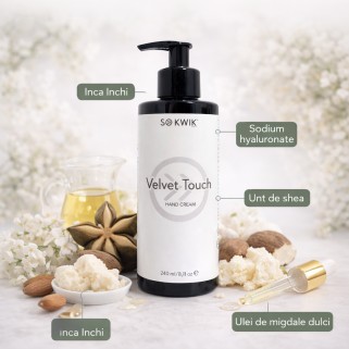 crema profesionala de maini velvet touch sokwik 240ml
