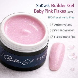 gel de constructie baby pink flakes sokwik 50ml tpo free hema free