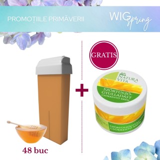 Pachet 48 cartuse ceara naturala Roial cu crema antifoliculita