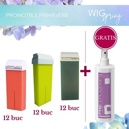 Pachet 36 cartuse ceara Roial mix cu lotiune pre-epilare Holiday