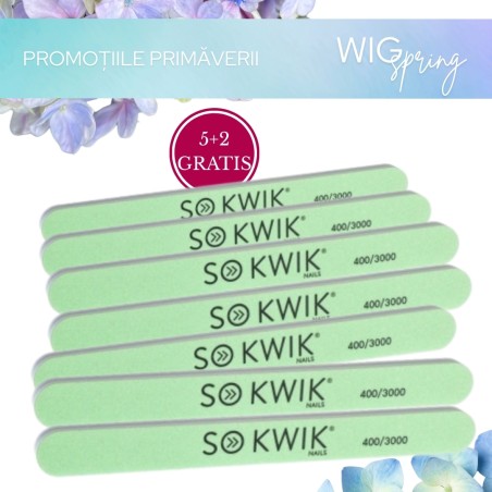 Pachet Promo pila luciu unghii 400/3000 SoKwik 5+2