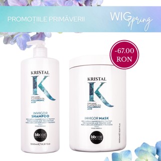 Pachet BBcos KRISTAL INVIGOR sampon si masca 1000ml