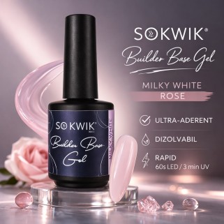 Builder Rubber Base Milky White Rose SoKwik 15ml