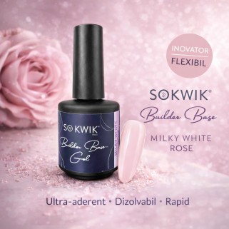 Builder Rubber Base Milky White Rose SoKwik 15ml