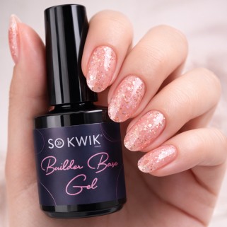 Builder Rubber Base Rose Flakes SoKwik 15ml