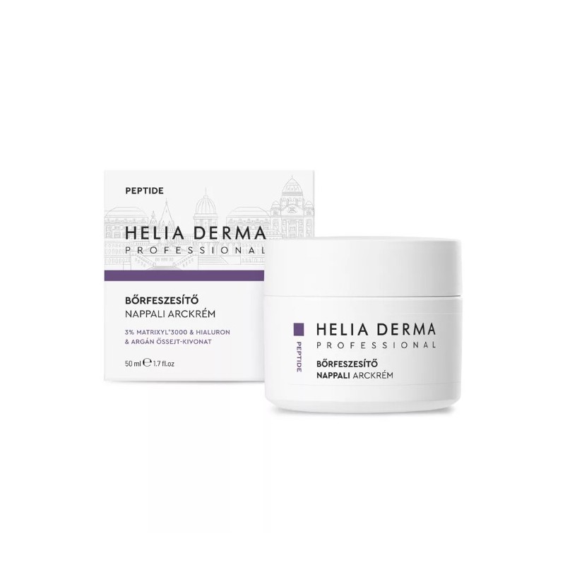 Crema de zi pentru fata – Peptide 3% Matrixyl 3000 + Hyaluron + Celule Stem Argan HELIA DERMA Professional 50ml Crema de zi pentru fata – Peptide 3% Matrixyl 3000 + Hyaluron + Celule Stem Argan HELIA DERMA Professional 50ml