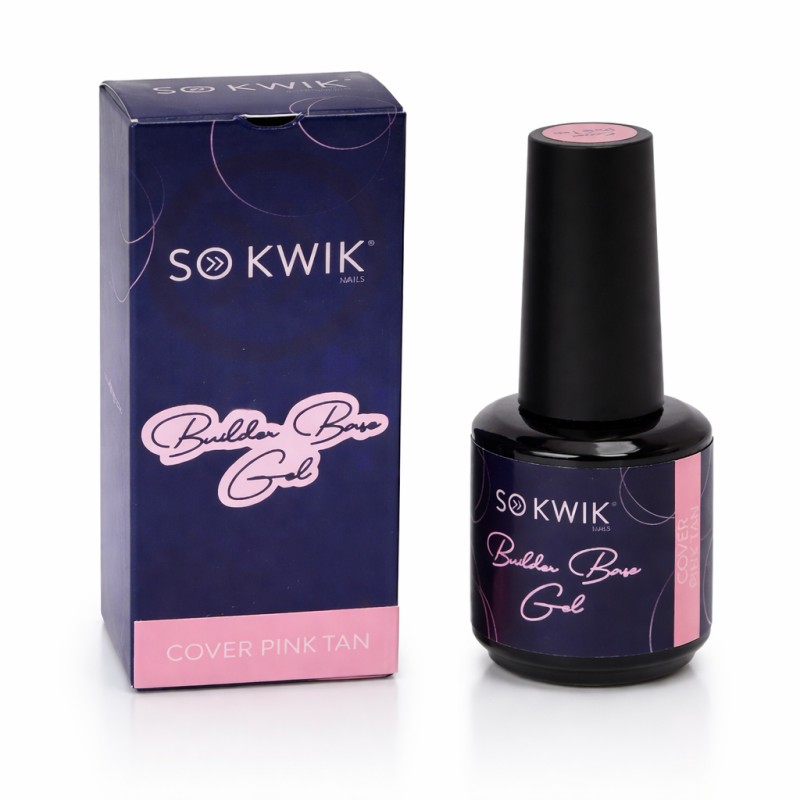 Gel de baza pentru unghii – Builder Flexi Base Gel Cover Pink Tan SoKwik 15ml (TPO Free si Hema Free)