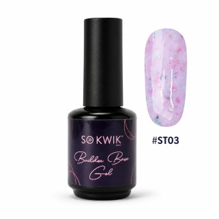 gel baza Stone Style ST03 SoKwik 15ml mov pastel sclipici