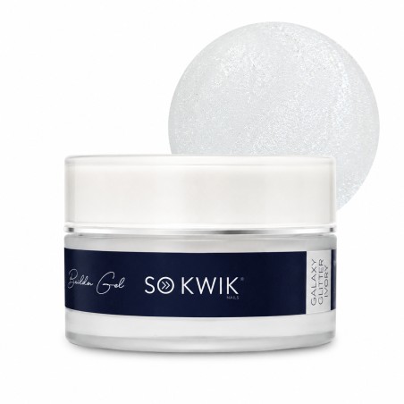 Gel de constructie unghii – SoKwik Builder Gel Galaxy Glitter Ivory 15ml TPO Free si Hema Free