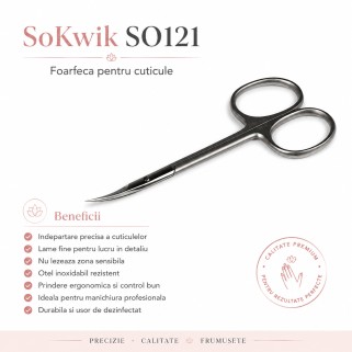 foarfeca cuticule SoKwik SO121 inox profesional
