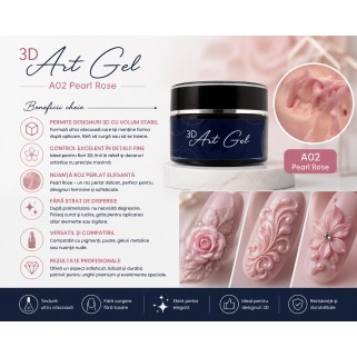 gel 3D unghii roz perlat SoKwik A02 Pearl Rose