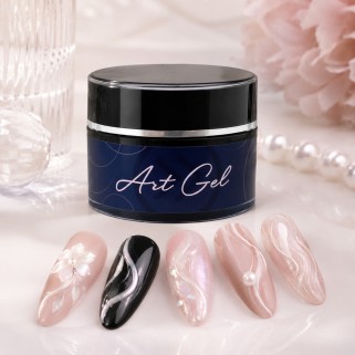 gel opalescent unghii alb roz SoKwik Opal Glow Art Gel 08