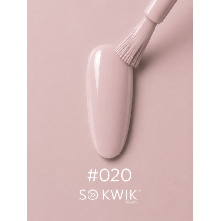 Oja semipermanenta nude roz pudrat Pink Latte 020 Latte Nude Collection SoKwik