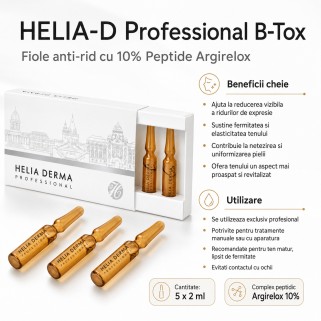 Fiole anti-rid pentru ten matur cu 10% Peptide Argirelox HELIA-D Professional B-Tox 5x2ml