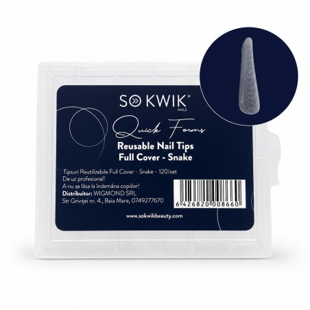 SoKwik Quick Forms Full Cover Snake 120 buc tipsuri reutilizabile efect snake
