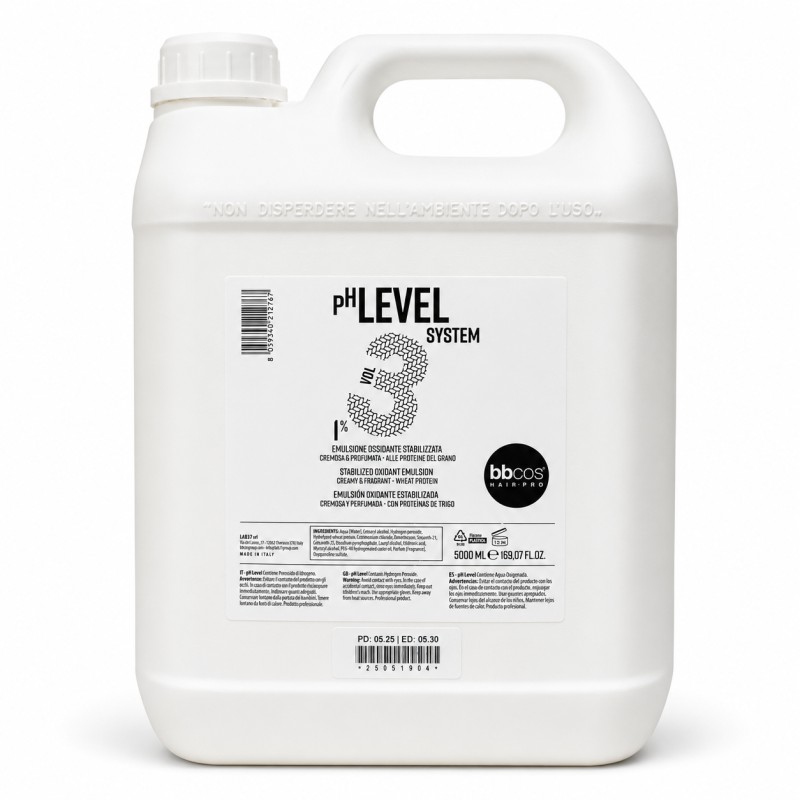 Emulsie oxidanta pentru vopsea de par – BBCOS pH Level System 1% (3 Vol.) 5000ml Emulsie oxidanta pentru vopsea de par – BBCOS pH Level System 1% (3 Vol.) 5000ml