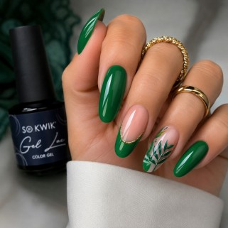 Oja semipermanenta SoKwik Gel-Lac Electric Summer 330 Electric Emerald verde smarald 15ml