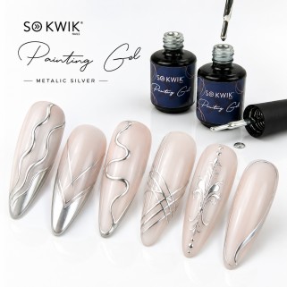 Gel pentru Pictura Metalic Silver Painting Gel SoKwik