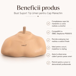 Bust suport tip umar SIBEL P050019 compatibil cu capul manechin Stephanie P005013
