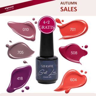 Pachet Promo SoKwik Autumn Collection 6 Oje Semipermanente 15ml oferta 4+2 GRATIS